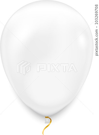 Realistic colorful hot air balloon. Holiday, flying glossy balloon. Isolated on white background. 103269708