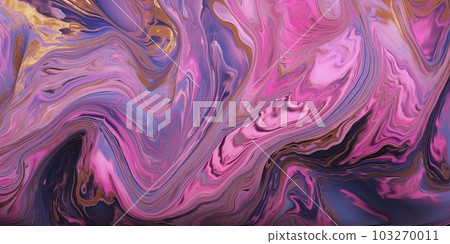 Pink and golden swirls morphing abstract fluid art Pink and golden swirls morphing abstract fluid art 103270011