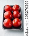 Fresh red organic tomatoe, on white background 103270399