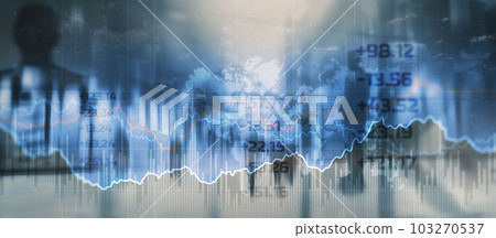Financial graphs and diagrams. Business, economics and investment concept 2023 103270537