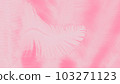Pink pastel background with leaf pattern, panorama 103271123