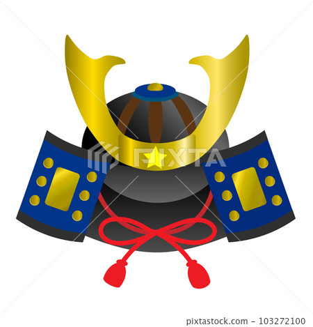Illustration of a helmet. Image material for Children's Day and Boys' Festival. 103272100