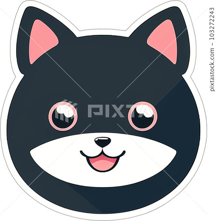 Sticker with a puppy head 103272243