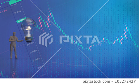 The man and lightbulb for Business concept 3d rendering 103272427