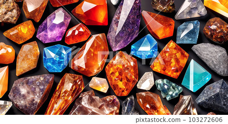 Background of crystals and gemstones Background of crystals and gemstones 103272606