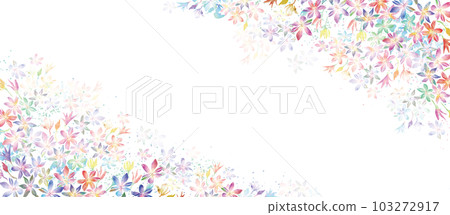Sakura flower watercolor colorful illustration background frame Sakura flower watercolor colorful illustration background frame 103272917