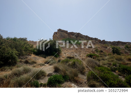 Malta island hills and rock faces 103272994