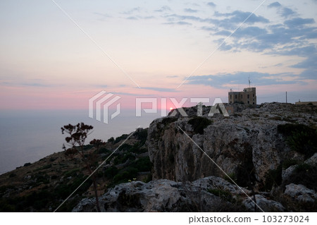 Sunset at Dinglich Cliff, Malta 103273024