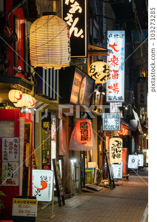 《東京》繁華的後巷酒吧區，京王中通商店街 103273285
