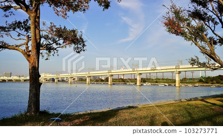 日本東京砂町運河和曙光運河 日本東京砂町運河和曙光運河 103273771