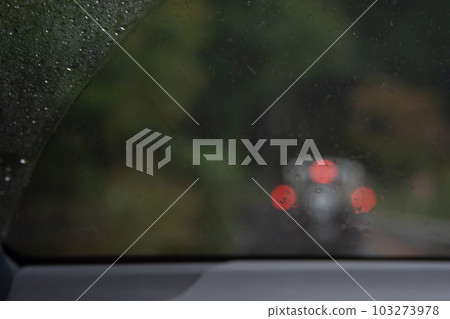 Scenery drive from inside the car on a rainy day Scenery drive from inside the car on a rainy day 103273978