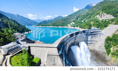 Kurobe Dam in early summer 103274171