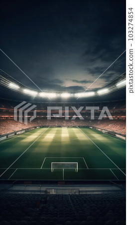 Football Stadium Pitch at Night. Generative ai Football Stadium Pitch at Night. Generative ai 103274854