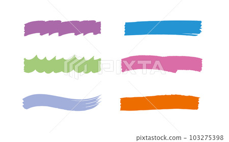 Underline brush set drawn with a pen Underline brush set drawn with a pen 103275398