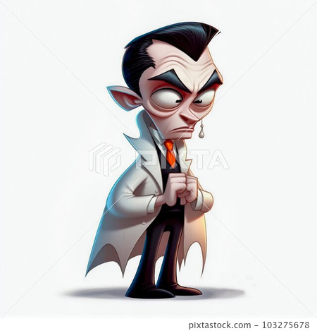 Dracula Vampire Cartoon Illustration. Generative ai 103275678