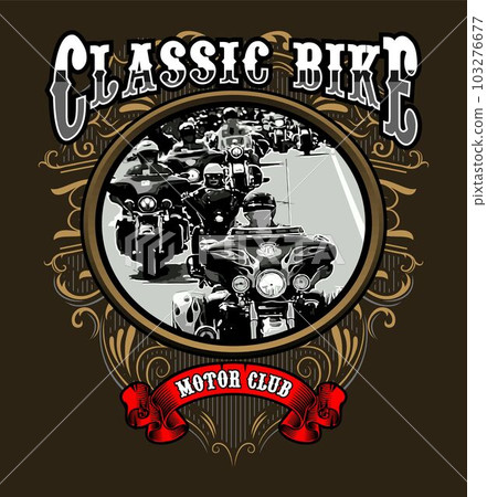 big motorbike is touring with ornament accent big motorbike is touring with ornament accent 103276677