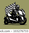 big automatic scooter black and white 103276733