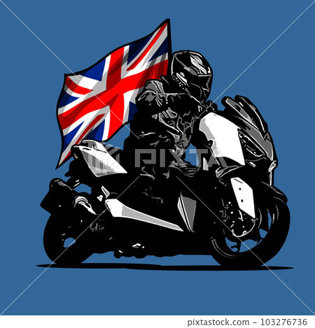 big automatic scooter with british flag background big automatic scooter with british flag background 103276736