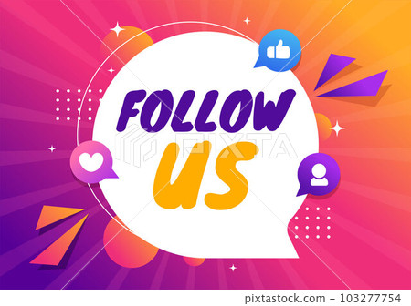 Follow Us and Like Vector Illustration for Internet Advertisement of a Social Media Users Following an Interesting Page in Hand Drawn Templates Follow Us and Like Vector Illustration for Internet Advertisement of a Social Media Users Following an Interesting Page in Hand Drawn Templates 103277754