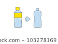 Illustration of the correct way to throw away plastic bottles Illustration of the correct way to throw away plastic bottles 103278169