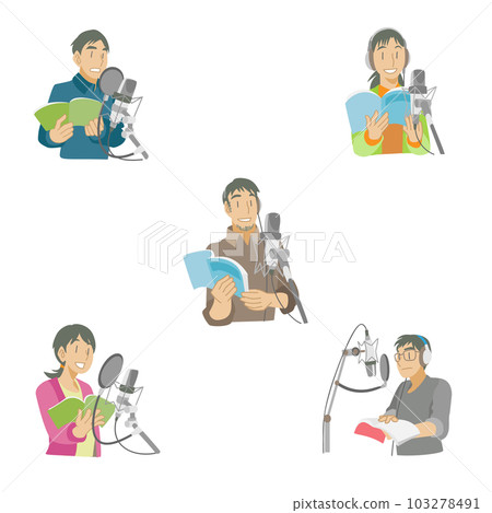 Person material of voice actor to dubbing Person material of voice actor to dubbing 103278491