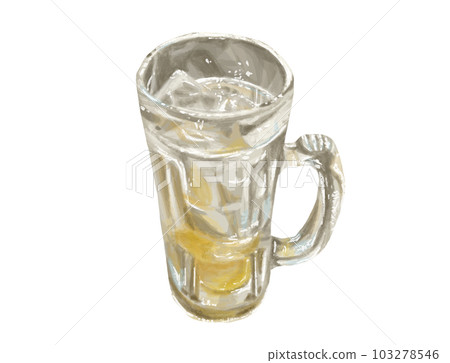 冷杯中高球的手繪風格插圖 冷杯中高球的手繪風格插圖 103278546