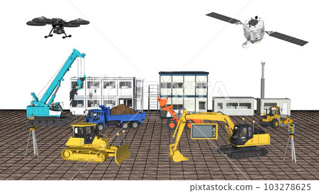 ICT施工 ICT施工設備 ICT施工 ICT土木工程 ICT施工方法(3DCG圖像)寬地線 ICT施工 ICT施工設備 ICT施工 ICT土木工程 ICT施工方法(3DCG圖像)寬地線 103278625