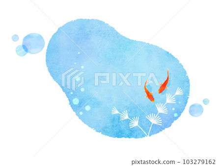 金魚主題金魚和水族館池塘夏季形象 103279162