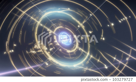 AI-generated image / stream of light in a different dimension space 27 103279727