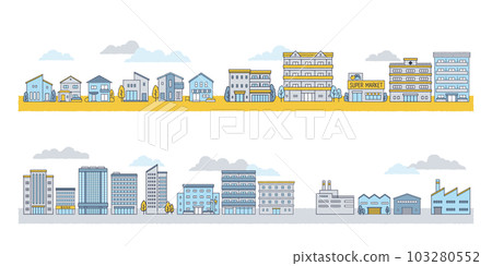 Simple cityscape illustration Simple cityscape illustration 103280552