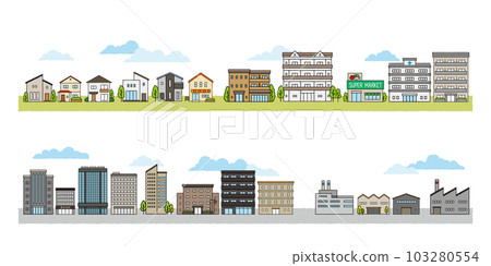 Simple cityscape illustration Simple cityscape illustration 103280554