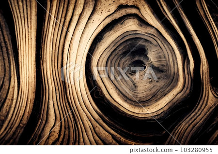 Wood larch texture of cut tree trunk, close-up. Wooden pattern 103280955