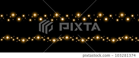 gold line of stars and light gold line of stars and light 103281374