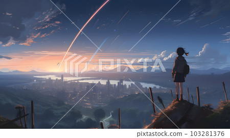 一個女人望著廣闊的大地 一個女人望著廣闊的大地 103281376