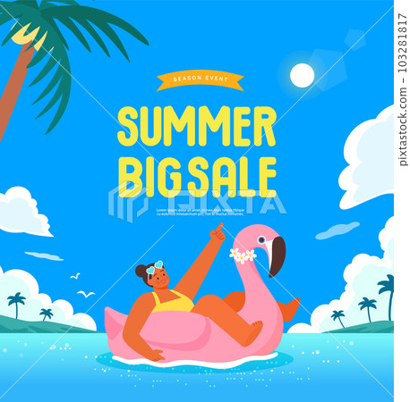 summer holidays vacation Web Banner illustration summer holidays vacation Web Banner illustration 103281817