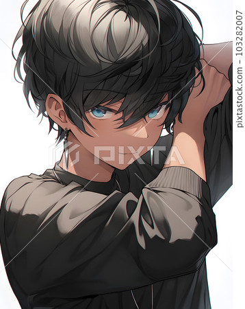 Premium Vector  Anime eyes handsome boy man