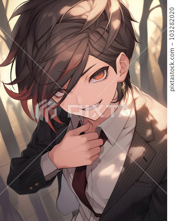 A man in a suit looking at you with a nihilistic smile (Generative AI) A man in a suit looking at you with a nihilistic smile (Generative AI) 103282020