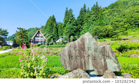 Ainokura gassho style village (summer) 103282342