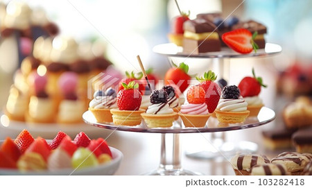 Various sweets using strawberries Hotel buffet Image generation AI Various sweets using strawberries Hotel buffet Image generation AI 103282418