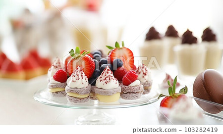 Various sweets using strawberries Hotel buffet Image generation AI Various sweets using strawberries Hotel buffet Image generation AI 103282419