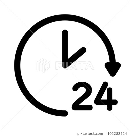 代表時間表的線條樣式圖標，24 小時 103282524