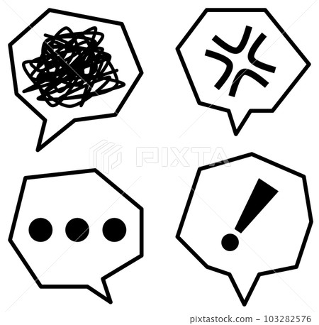 用氣泡表達情感的插圖 用氣泡表達情感的插圖 103282576