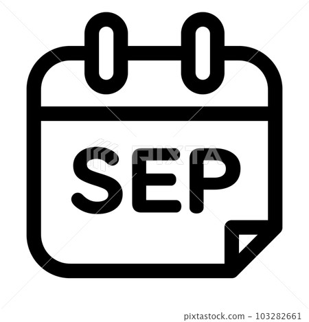 Line style icon representing month, september Line style icon representing month, september 103282661