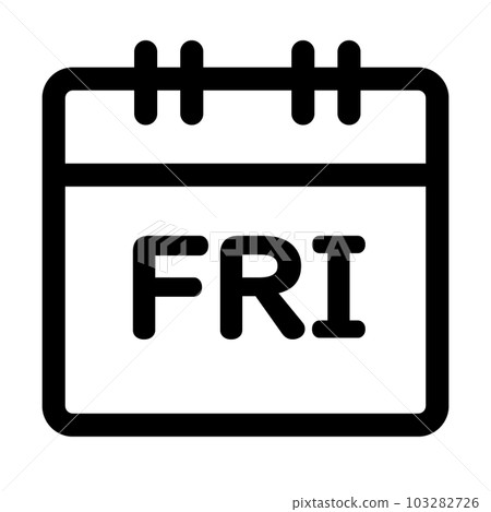 Line style icons representing days of the week, Friday Line style icons representing days of the week, Friday 103282726