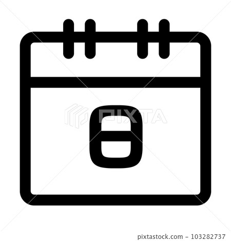 代表星期幾、星期日的線條樣式圖標 103282737