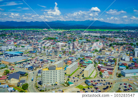 從Selion眺望秋田市的風景(秋田市港口塔) 從Selion眺望秋田市的風景(秋田市港口塔) 103283547