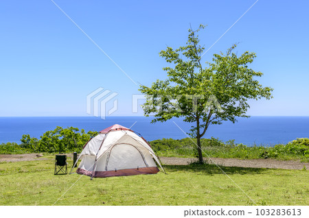 Pitch a tent in the park and relax Pitch a tent in the park and relax 103283613