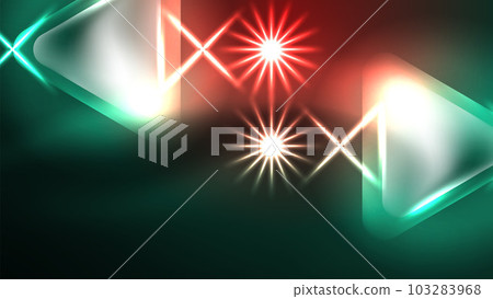 Digital Neon Abstract Background, Triangles And Lights Geometric Design Template Digital Neon Abstract Background, Triangles And Lights Geometric Design Template 103283968