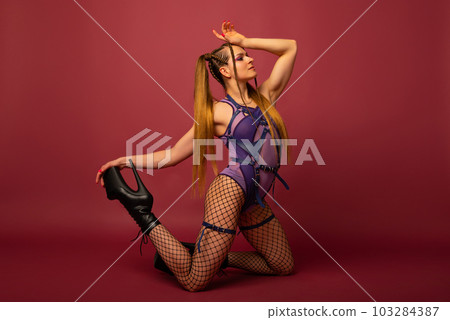 Dancing for adults. Image of sexy pole dancer Dancing for adults. Image of sexy pole dancer 103284387