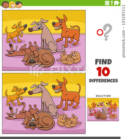 differences activity with cartoon dogs characters group differences activity with cartoon dogs characters group 103285111